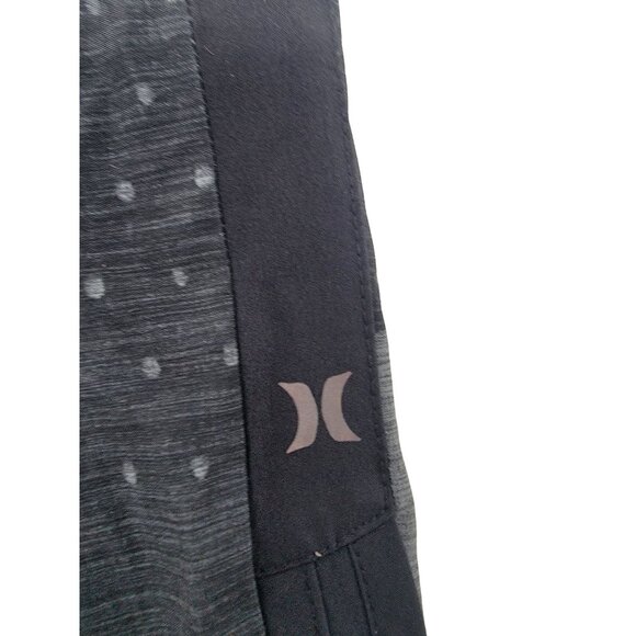 Hurley Men's Board Shorts Size Medium Gray Black Drawstring - Picture 4 of 6